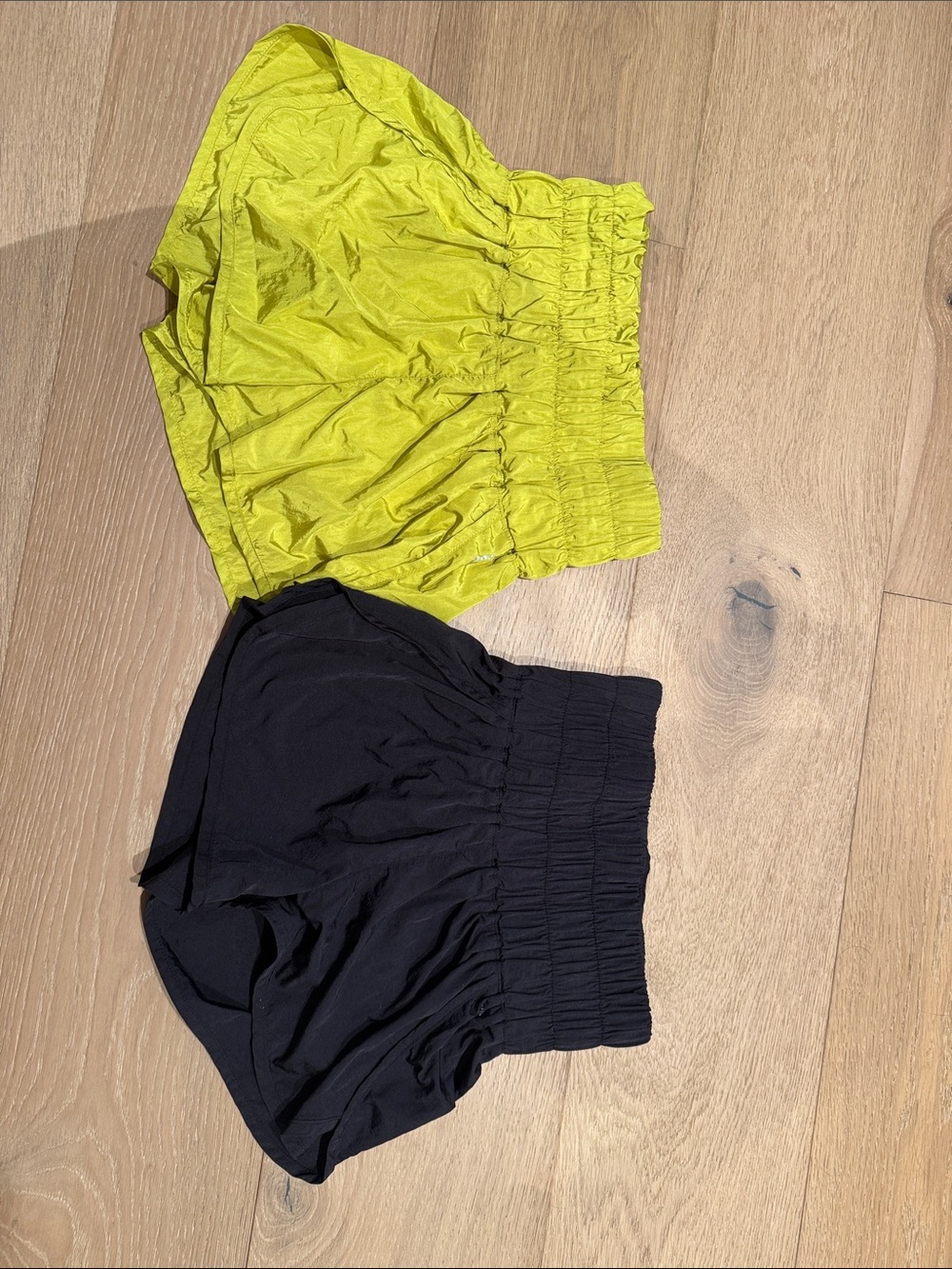 2 FOR 1 FP Movement Women's High Waist Shorts in Lime Green & Black - XS